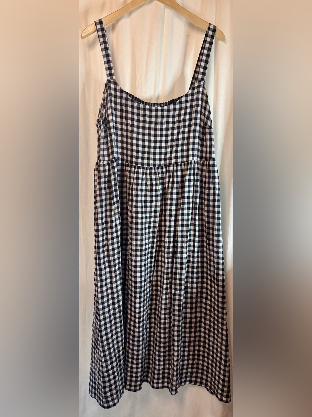 Ava & Viv Black and White Gingham Maxi Dress
